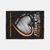 Multiple sclerose Kleding Vrouwen Mannen MS Awaren Fleece Deken (Voorkant (Horizontaal))