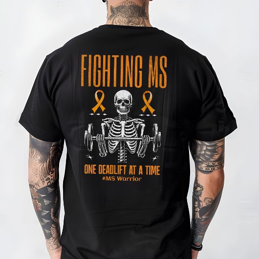 Multiple Sclerose Krijger, Deadlift cadeau, workou T-shirt