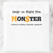 Multiple Sclerose Monster-Sticker Rechthoekige Sticker (Tas)