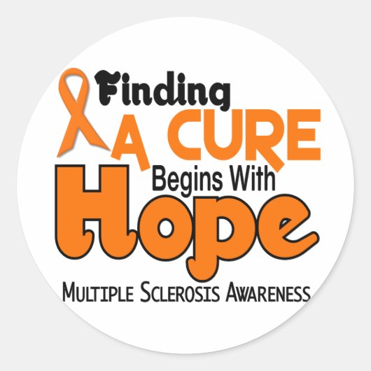 Multiple sclerose MS HOPE 5 Ronde Sticker (Voorkant)