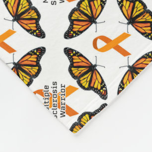 Multiple sclerose MS krijger met vlinders Fleece Deken