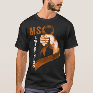 Multiple sclerose Oranje lint Mannen Vrouwen MS Aw T-shirt