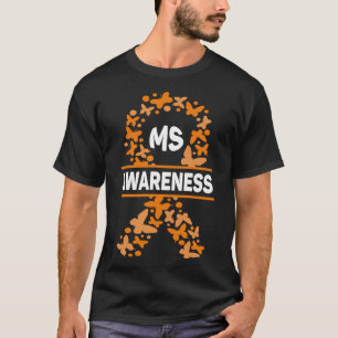 Multiple sclerose Oranje lint Mannen Vrouwen MS Aw T-shirt