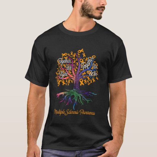 Multiple Sclerose Samen Strijden We Samen We Win T-shirt (Voorkant)