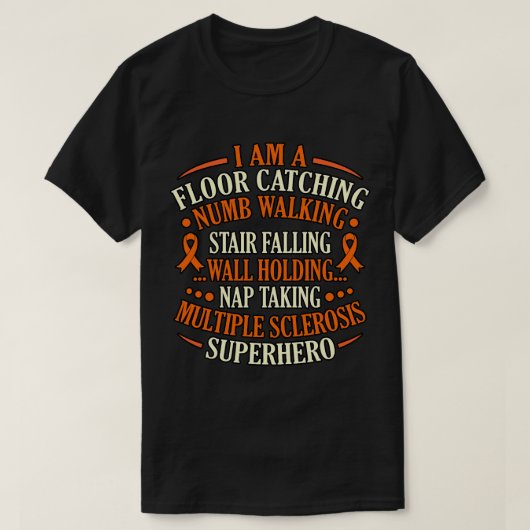 Multiple Sclerose Superhero MS Awareness Support T-shirt (Design voorkant)