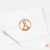 Multiple Sclerose Warrior Ribbon White Ronde Sticker (Envelop)