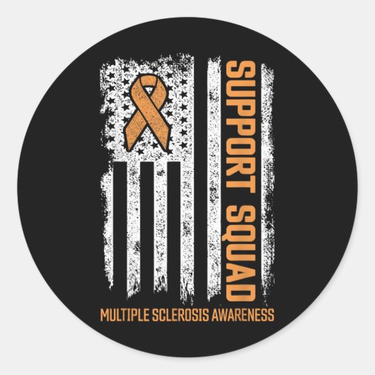 Multiple Sclerosi Support Squad Multiple Sclerosis Ronde Sticker (Voorkant)