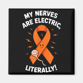 Multiple Sclerosis Awareness 2025 -orange Ribbon_  Magneet (Voorkant)