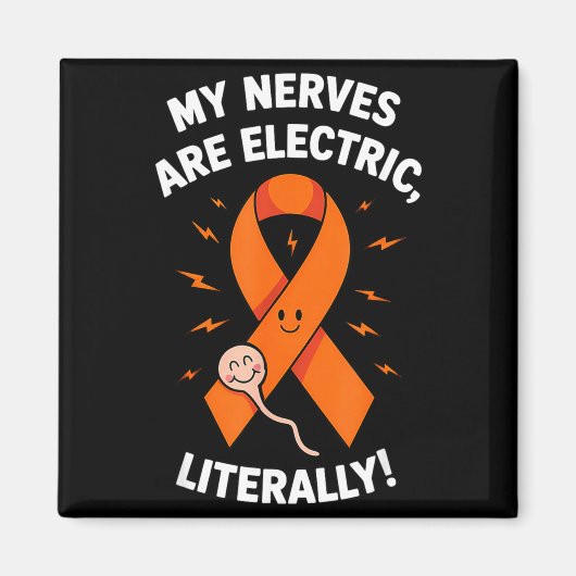 Multiple Sclerosis Awareness 2025 -orange Ribbon_ Magneet (Voorkant)