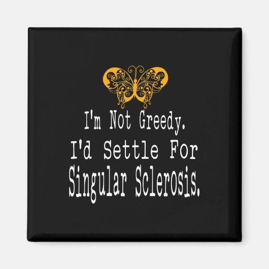 Multiple Sclerosis Awareness Butterfly Ondersteuni Magneet (Voorkant)