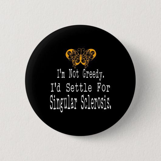 Multiple Sclerosis Awareness Butterfly Ondersteuni Ronde Button 5,7 Cm (Voorkant)