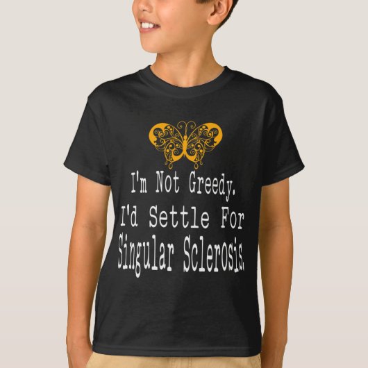 Multiple Sclerosis Awareness Butterfly Ondersteuni T-shirt (Voorkant)