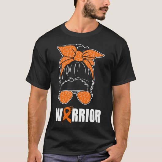 Multiple Sclerosis Awareness Een rommelige Bun MS T-shirt (Voorkant)