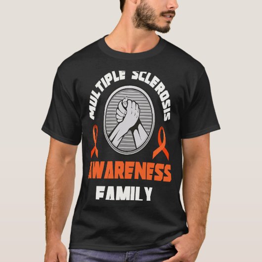 Multiple Sclerosis Awareness Family MS Warrior Tea T-shirt (Voorkant)