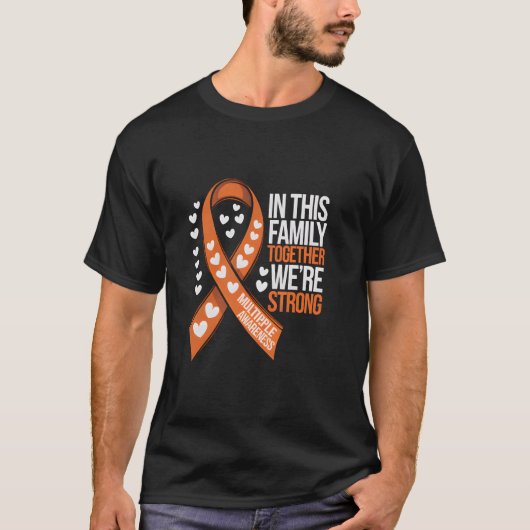 Multiple Sclerosis Awareness Family Support MS War T-shirt (Voorkant)