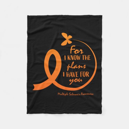 Multiple Sclerosis Awareness Gift Christelijke Bij Fleece Deken (Voorkant)