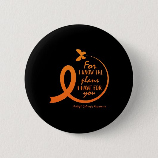 Multiple Sclerosis Awareness Gift Christelijke Bij Ronde Button 5,7 Cm (Voorkant)