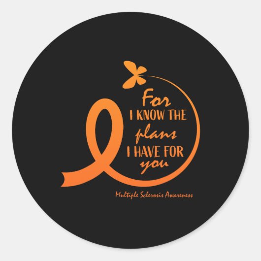 Multiple Sclerosis Awareness Gift Christelijke Bij Ronde Sticker (Voorkant)