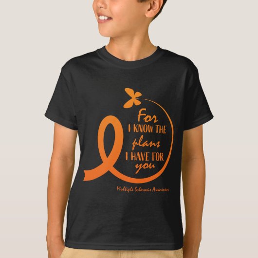 Multiple Sclerosis Awareness Gift Christelijke Bij T-shirt (Voorkant)