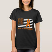 Multiple Sclerosis Awareness - Ribbon Flag  T-shirt (Voorkant)