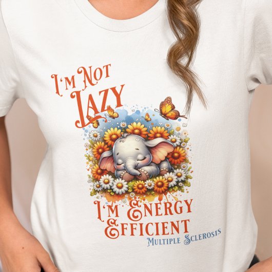 Multiple Sclerosis Awareness Schattigee olifant Wa T-shirt