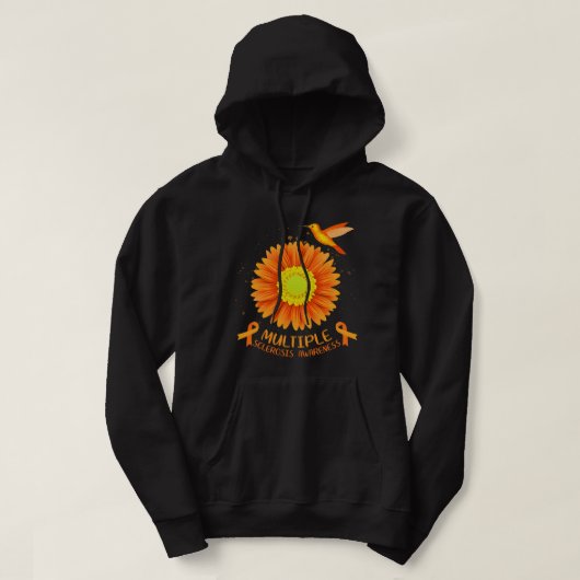 Multiple Sclerosis Awareness Zonnebloem kolibrie Hoodie (Design voorkant)