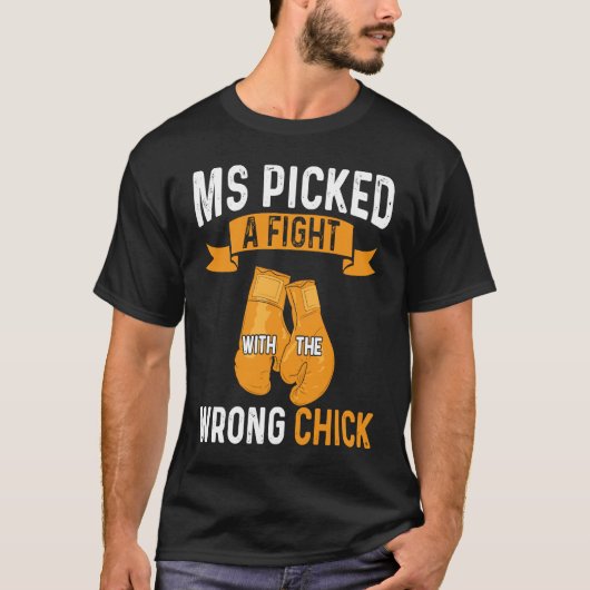 Multiple Sclerosis Bewustzijn Pakte Een Strijd MS T-shirt (Voorkant)