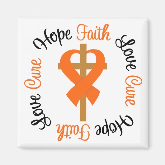 Multiple Sclerosis Faith Hope Cross Magneet (Voorkant)