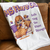 Multiple Sclerosis Flare Day MS Warrior Gift Fleece Deken
