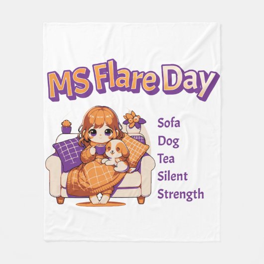 Multiple Sclerosis Flare Day MS Warrior Gift Fleece Deken (Voorkant)