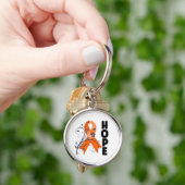 Multiple Sclerosis Floral Hope Ribbon Sleutelhanger (Hand)