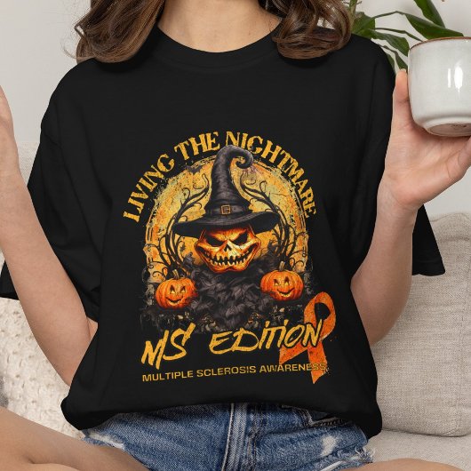 Multiple Sclerosis, lepel oranje lint cadeau, T-shirt