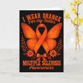 Multiple Sclerosis Ms Awareness I Wear Orange For Kaart (Gele Bloem)