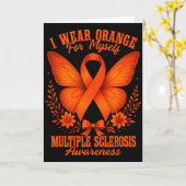 Multiple Sclerosis Ms Awareness I Wear Orange For  Kaart (Gele Bloem)