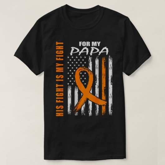 Multiple Sclerosis Papa MS Awareness USA Vlag Teru T-shirt (Design voorkant)