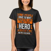 Multiple Sclerosis Ribbon MS Warrior Survivor T-shirt (Voorkant)