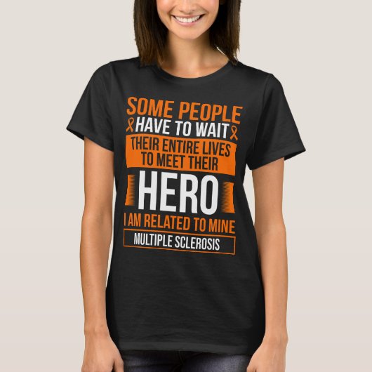 Multiple Sclerosis Ribbon MS Warrior Survivor T-shirt (Voorkant)