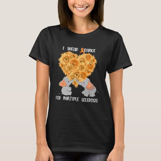 Multiple Sclerosis Support Squad MS Olifant We We T-shirt (Voorkant)