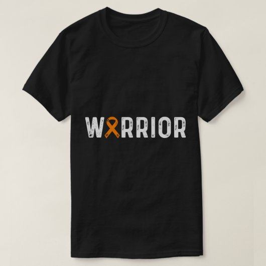 Multiple Sclerosis Warrior Awareness MS Oranje rib T-shirt (Design voorkant)