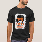 Multiple Sclerosis Warrior For Afro Black Women Ms T-shirt (Voorkant)