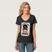 Multiple Sclerosis Warrior For Afro Black Women Ms T-shirt (Voorkant volledig)
