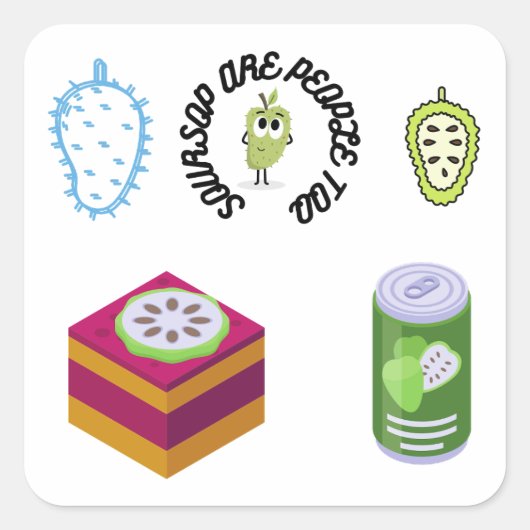 Multiple Soursop Sticker Pack (Voorkant)