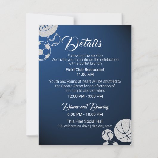 Multiple Sports Bar Mitswa Details en info Kaart (Voorkant)