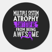 Multiple System Atrophy Msa Awareness Can't Stop M Ronde Sticker (Voorkant)
