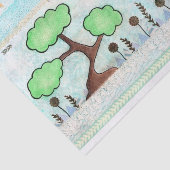 Multiplex Media Blue Owl Art Print Tissue Paper Tissuepapier (Detail)