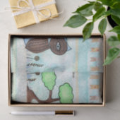 Multiplex Media Blue Owl Art Print Tissue Paper Tissuepapier (Geschenk)