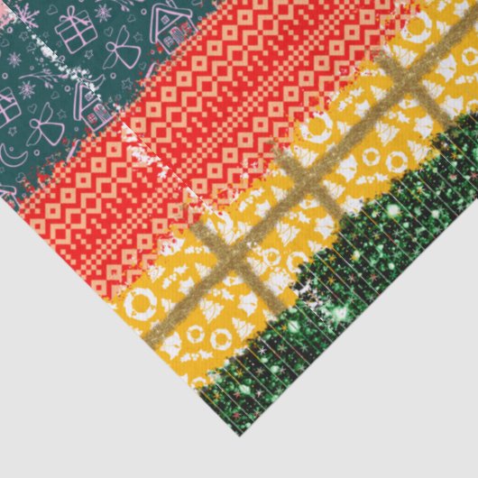 Multiprint kerstpapier tissuepapier (Detail)