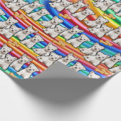 Multipups regenboogcadeautje cadeaupapier (Hoek)