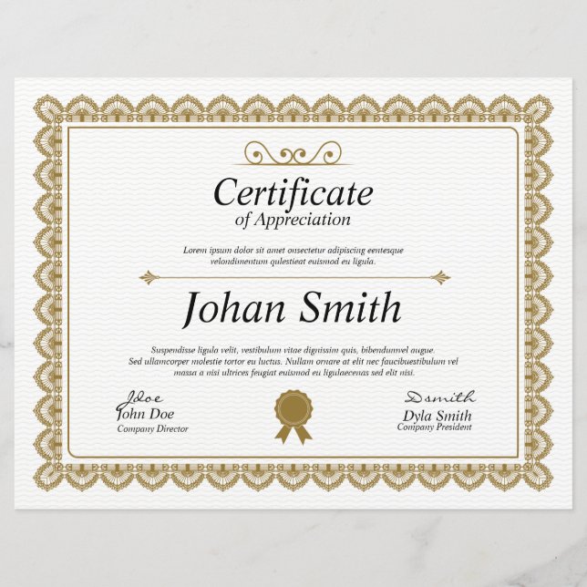 Multipurpose Certificate (Voorkant)