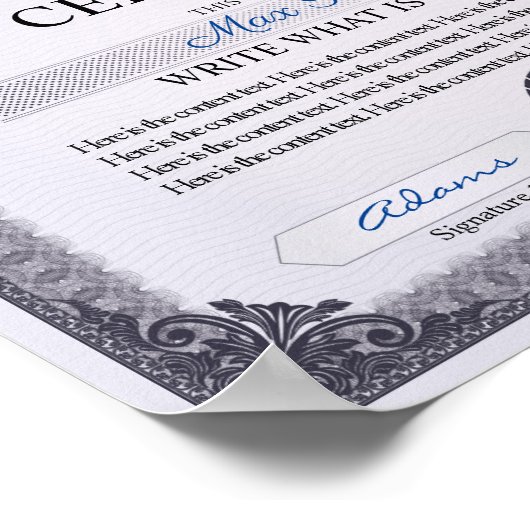 Multipurpose Certificate Poster (Hoek)